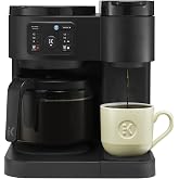 K-Duo Essentials, Hot &amp; Iced Single-Serve Pod Coffee Maker &amp; Carafe, 72 Oz Reservoir, Multiple Brew Sizes, Strong Brew Feature, Perfect for Hot and Iced Coffee (BLACK)
