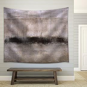 Brown and Beige Abstract Art Painting - Fabric Wall Tapestry Home Decor - 51x60 inches
