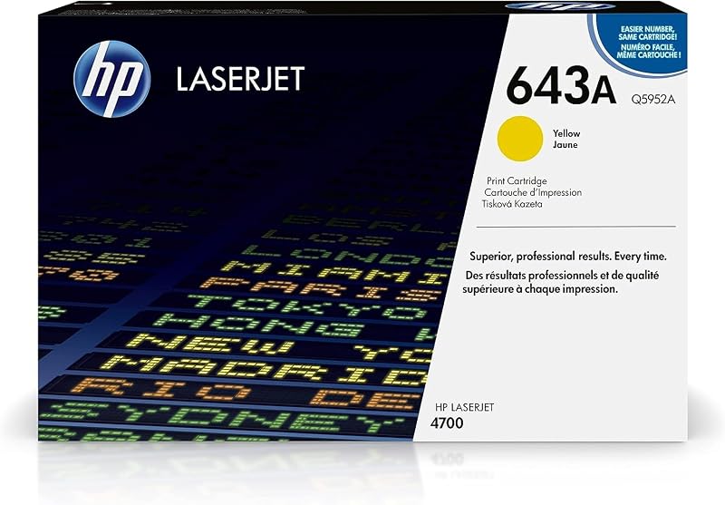 HP Q5952A 643A Original Yellow LaserJet Toner Cartridge 10K Yield