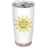 BEHIFL 20oz Stainless Steel Insulated Tumbler with Lid and Straw, Perfect for Travel, Coffee, Tea, or Water