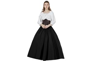 BEAUTELICATE Victorian Dress Renaissance Skirt Gypsy Long Maxi Medieval Skirt A-line Full Length