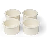 Prevue Pet Products Ceramic Bowl Replacement Set of 4 Cups, Bone White, 6404