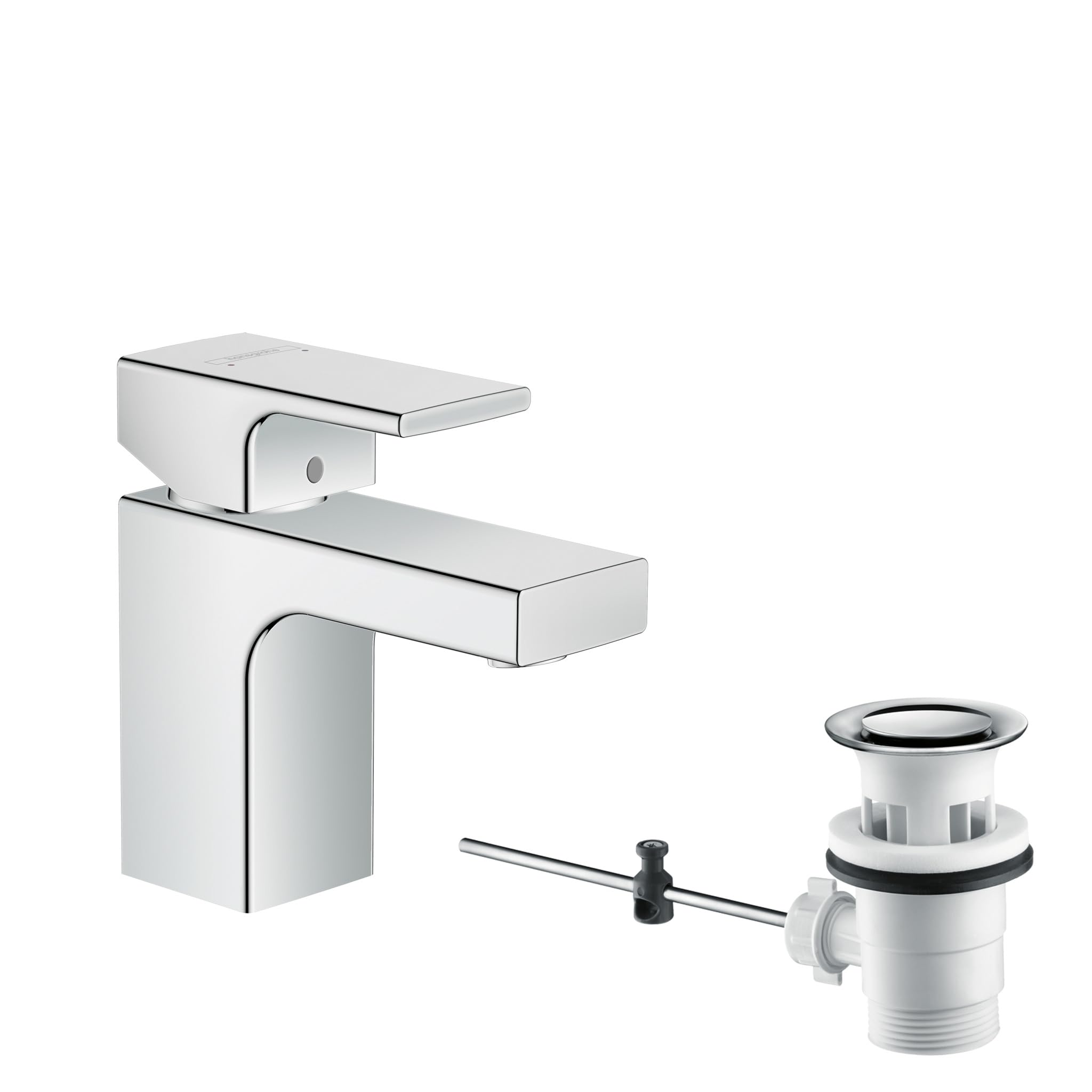 hansgrohe Vernis Shape Basin Mixer Tap 70 with pop-up waste set, chrome, 71560000