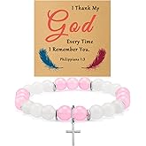 Christian Bracelets for Women Religious Bracelets with Gifts Cards Inspirational Christian Gifts for Women Sister Daughter Friends Coworkers Motivational Bible Verse Beaded Bracelet Scripture Easter