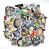 Tonari no Totoro Anime Cute Cartoon Laptop Stickers Waterproof Skateboard Pad MacBook Car Snowboard Bicycle Luggage Decal 50pcs Pack