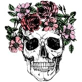 Scrapbook Customs 48354 Flowered Skull Rubber Stamp