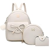 I IHAYNER Girls Bowknot 3-Pieces Fahsion Leather Backpack Backpack Purse for Women Rucksack for Ladies Shoulder Bag | Backpack Purse, Rucksack, for Ladies, Shoulder Bag, Backpack Purse, Rucksack