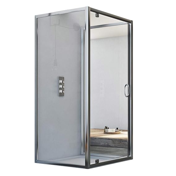 Sintesi Trio 1 Tür 3-seitige Duschkabine 75x90x75 ÖF. 90 CM H185 Klarglas