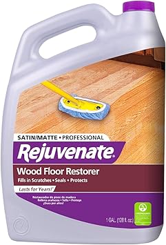Rejuvenate Professional Wood Floor Restorer And Polish With Durable Finish Non Toxic Easy Mop On Application Satin Finish 128oz