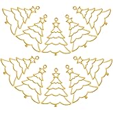 Angoily Open Bezels for Resin Jewelry Making, Christmas Tree Bezel, 10Pcs Resin Jewelry Molds Christmas Charms for Crafts Metal Alloy Charms Diy Making Set for Earrings Bracelets Necklaces