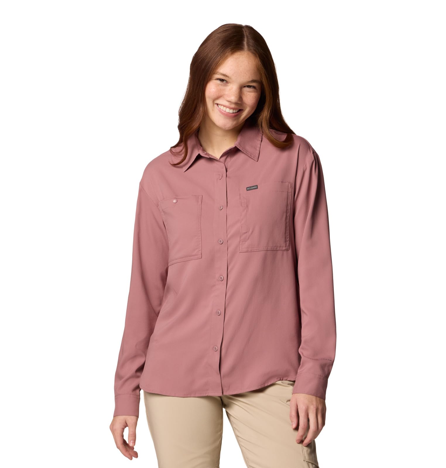 Columbia Women’s Silver Ridge Utility Long Sleeve Shirt, Fig, 3X