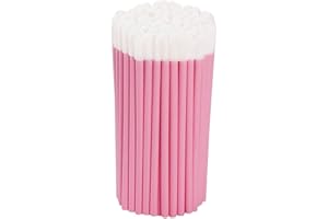 MAGITOCH 60Pcs Disposable Lip Brushes Make Up Brush Lipstick Lip Gloss Wands Applicator Tool Makeup Beauty Tool Kits (60pcs, Pink)