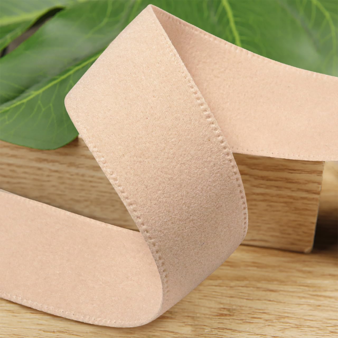 mangoking ベロア リボン 黒 両面 可愛い 滑らか生地 ベルベットリボン 幅25mm 長さ1メートル (オフホワイト)商品画像