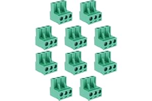 SING F LTD 10pcs 3-Pin Power Plugs 3pin 5.08mm PCB Terminal Block Connectors Compatible with AudioControl Compatible with 3XS
