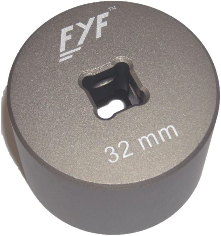FYF, Bike Tool, Suspension Top Cap Socket, 6 Point 3/8 Drive, 24 mm, 26 mm, 28 mm, 30 mm, 32 mm