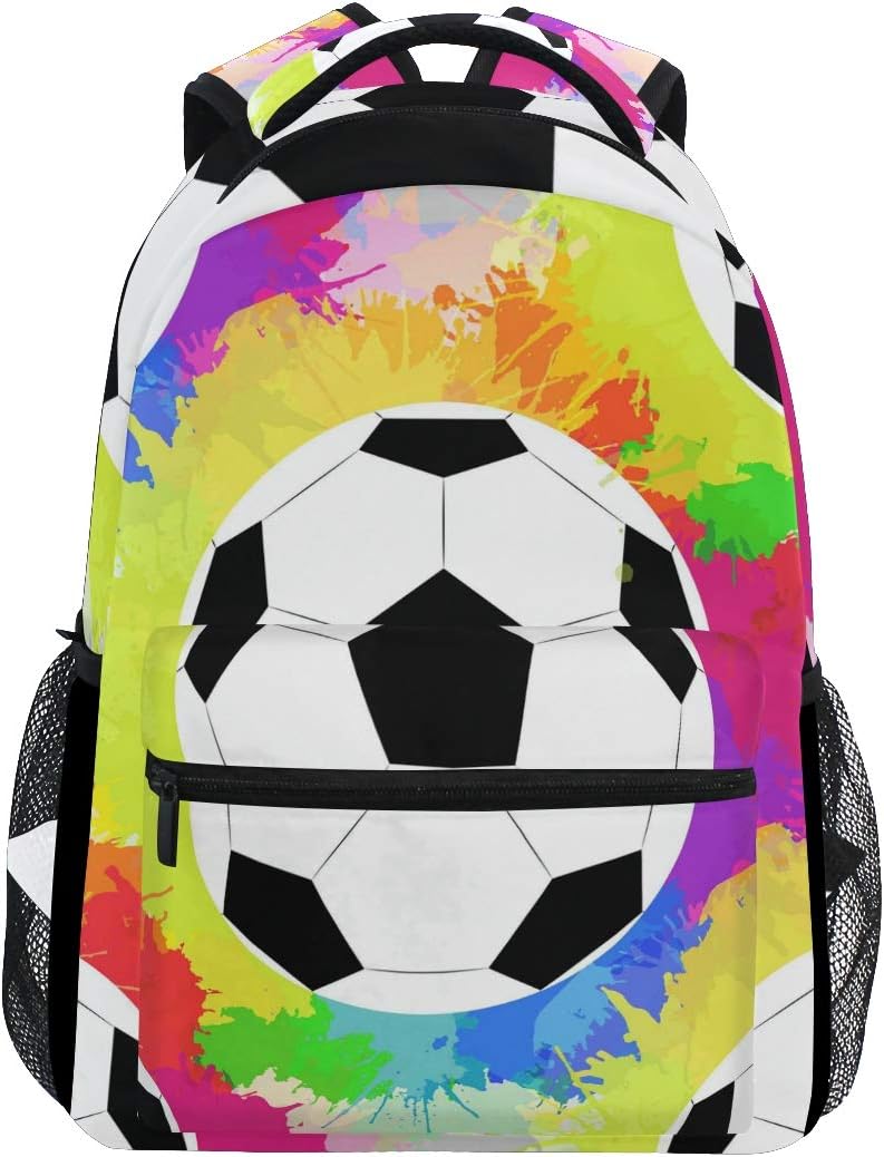 WXLIFE Rainbow Sport Soccer Ball Backpack Travel School