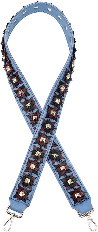 YsinoBear Replacement Adjustable Shoulder Bag Strap DIY Cross Body Handbag Strap PU Leather Messenger Bag Camera Belt Changeable(Blue)