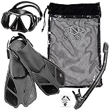 NAGA Sports Adult Snorkel Set - Choose your Size and Color