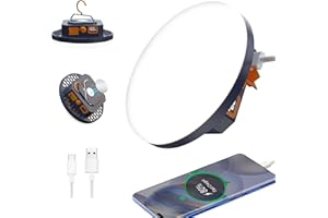 IODOO 10000mAh 4000LM Flashlight Portable LED Camping Lantern Rechargeable Light 30W with Digital Power Display and Magnet , IPX5 Waterproof Tent Lights Power Failure Emergency Light