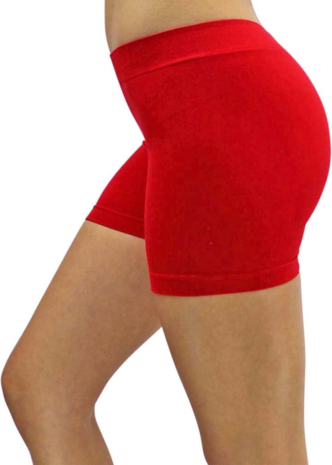 red yoga shorts