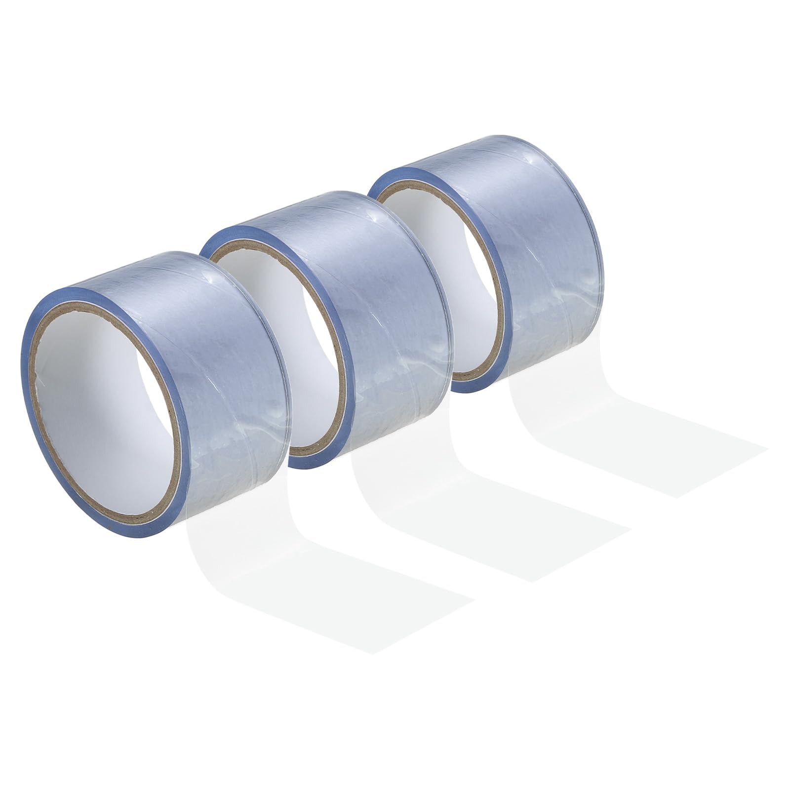 PATIKIL Non Stick Static Tapes 2 in x 50 Ft, 3 Roll Duct Tape for Organizing Transparent