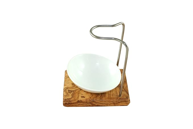 D.O.M. Rasierpinselhalter aus Olivenholz Typ 2