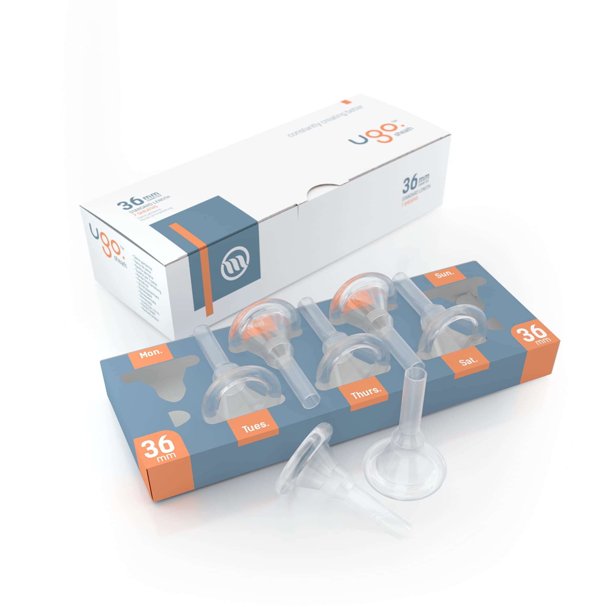 Ugo Sheath (x28) - 1 Month Supply of External Male Urinary Incontinence Catheter Condoms - Self Adhesive and Latex Free (Style: Standard/Diameter: 36mm)