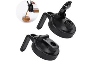 AOEJARRY Wide Mouth Mason Jar Pour Spout Lid - 2 Pack Black Airtight Pour Spout Lid with Handle, Turns your Mason Jar into Pitcher, BPA Free & Durable Flip Cap Lids Easy to Clean Fit for Ball Jar