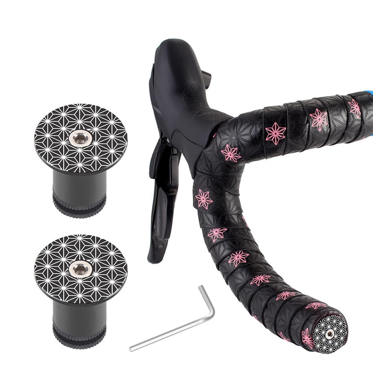 HOUSON Aluminum Bicycle Handlebar End Caps - Bar Ends for MTBs & Road Bikes - Black