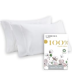 Carressa Linen 100% Organic Cotton Pillowcases Set