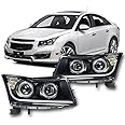 Winjet Compatible with Chevrolet [2011 2012 2013 2014 2015 Cruze] [2016 Cruze] LED DRL Bar Projector Headlights
