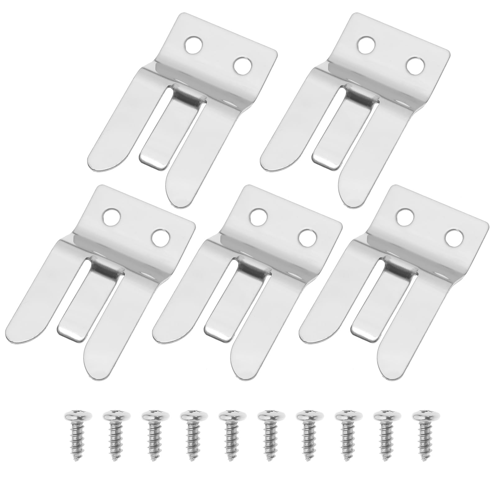EMSea 5PCS Microphone Clip Holder Compatible with Yaesu MH-48 FT8900 FT7800 FT7900 FT8800 FT1807 CB Amateur PMR Radio Mic Mounting Hang Up Clips with Screws