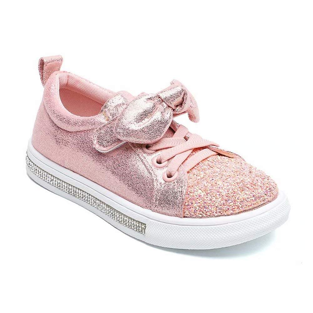 Cute Toddler Girls Casual Shoes for Baby Sparkly Walking Shoes Pink