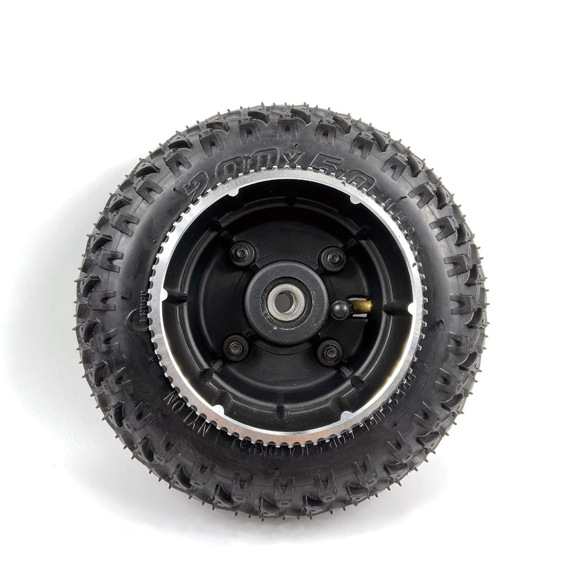 8 Inch Wheel Use 200x50 Inflated Off Road Tire With 5M Pulley 72 Teeth For Belt Drive Mountain Skateboard (Black)