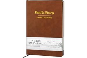 YDCUV Dad's Story Leather Journal (Hardcover): Dad, I Want to Know Your Story - A Guided Journal To Share His Memories & Love - Meaningful Dads Gifts for Fathers Day, Birthday & Christmas from Daughter Son