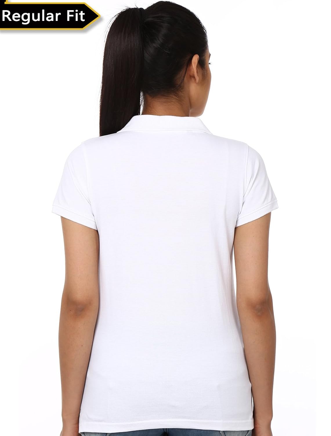 women's polo collar tshirt-240 (white colour)