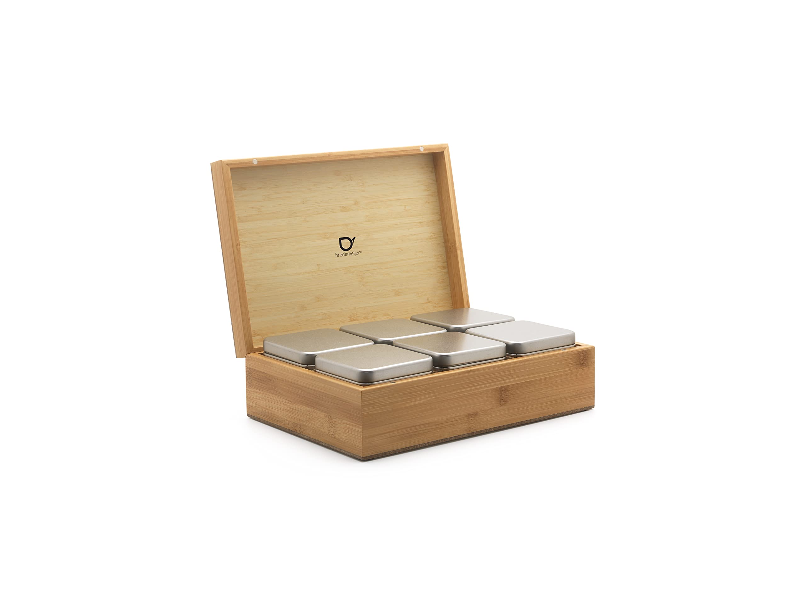 Caja madera pata té- c/6 cajitas ind.