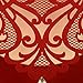 WOMHOPE® 50 Pcs - Classic Red Color Laser Cut Lace Card Wedding Invitation Party Folding Invitations Cards Birthday Invitations Cards Wedding Favors with Acrylic Rhinestone (B)