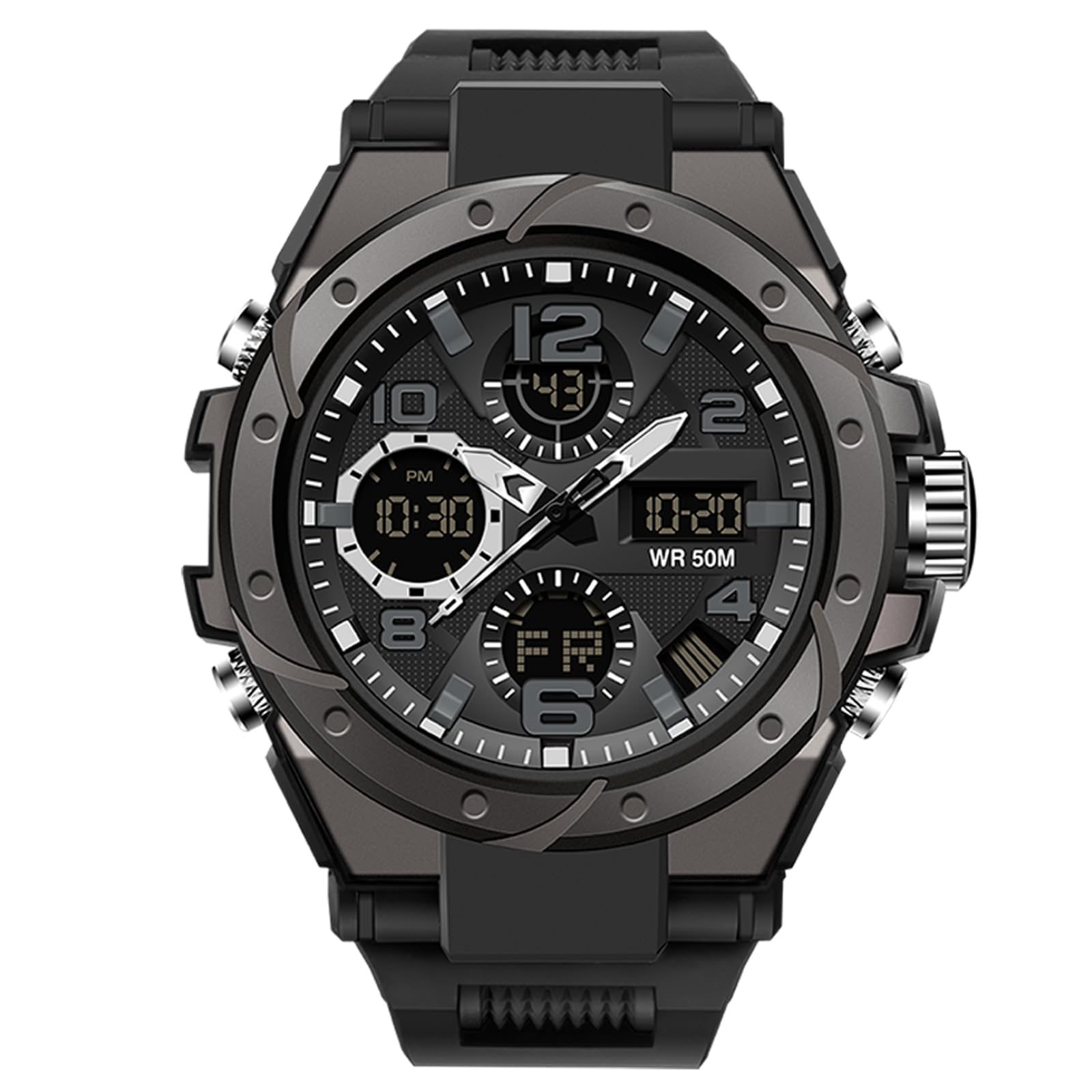 RORIOS Mens Sports Watches Waterproof Digital Watch with Alarm Timer Multifunction Luminous Wristwatches for Boy Men Electronic Men's Watches