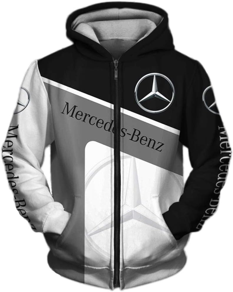 mercedes benz zip up hoodie