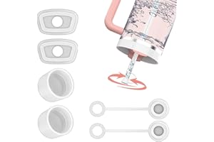 SOMAYO 6PCS Stanley Silicone Spill leak Stopper Set for Stanley Cup 1.0 40oz/ 30oz,Tumbler Accessories,2 Straw Cover Cap, 2 Square Spill Stopper and 2 Round Leak Stopper(NOT INCLUDE CUP) (Stanley Cup 1.0)