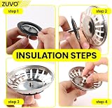 Zuvo Sink Plug Replacement 78mm Stainless Steel Strainer Silver view 5