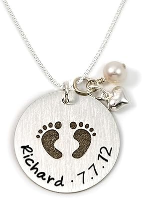 custom baby footprint jewelry