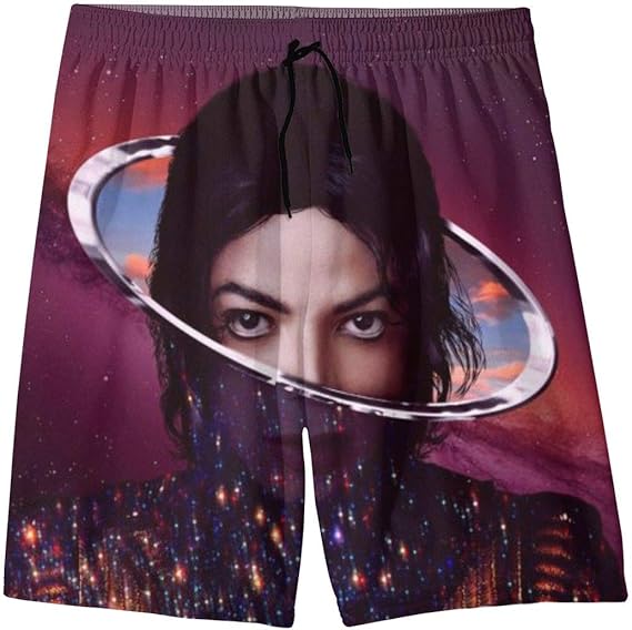 Michael Jackson Teenager Shorts Boy and Girl Swimming Shorts Mesh Lined