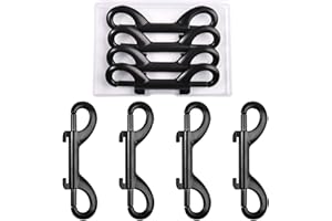 INJOYTEC Double Ended Bolt Snaps Hooks 4PCS 3.5 Inch Zinc Alloy Trigger Metal Clip 25 KG Load for Pet Dog Leash Water Bucket 