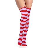 Benefeet Sox Striped Thigh High Socks for Women Over the Knee Socks Striped Thigh Highs Cosplay Halloween Costume Sock