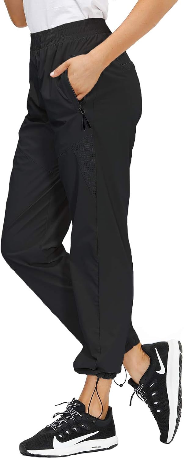 Libin Women's Quick Dry Hiking Pants Lightweight Outdoor Drawstring Joggers Athletic Pants, Water Resistant, Stretch, UPF 50: Clothing