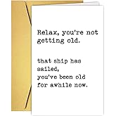 Qamza Funny Birthday Card, Snarky Birthday Card for Bestie Best Friend Sister, Sassy Aging Humor Gift for Friend's Special Day, Humorous Friendship Day Gift