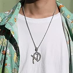 Unise High Hip Hop XO Letter Pendant Necklace For