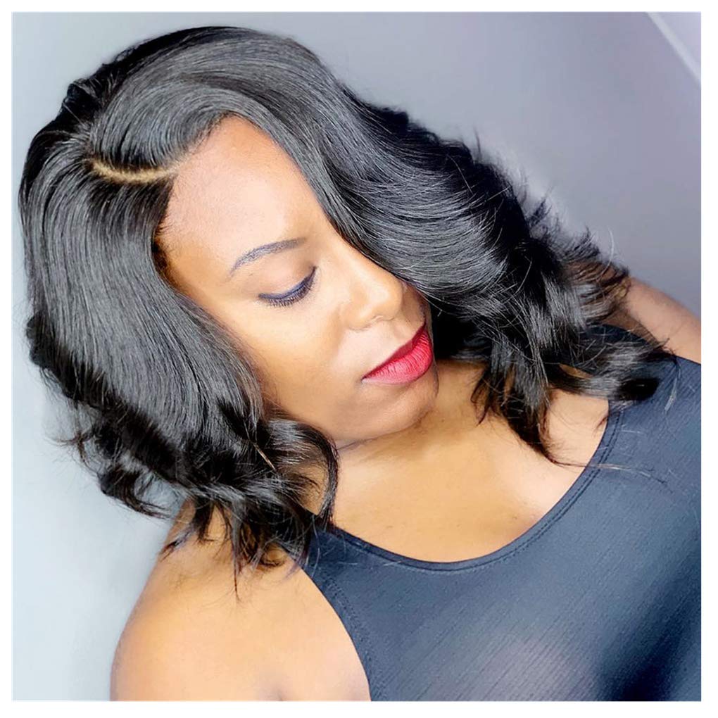 Amazon Com Midress Bob Curly Wig Synthetic Short Black Wig